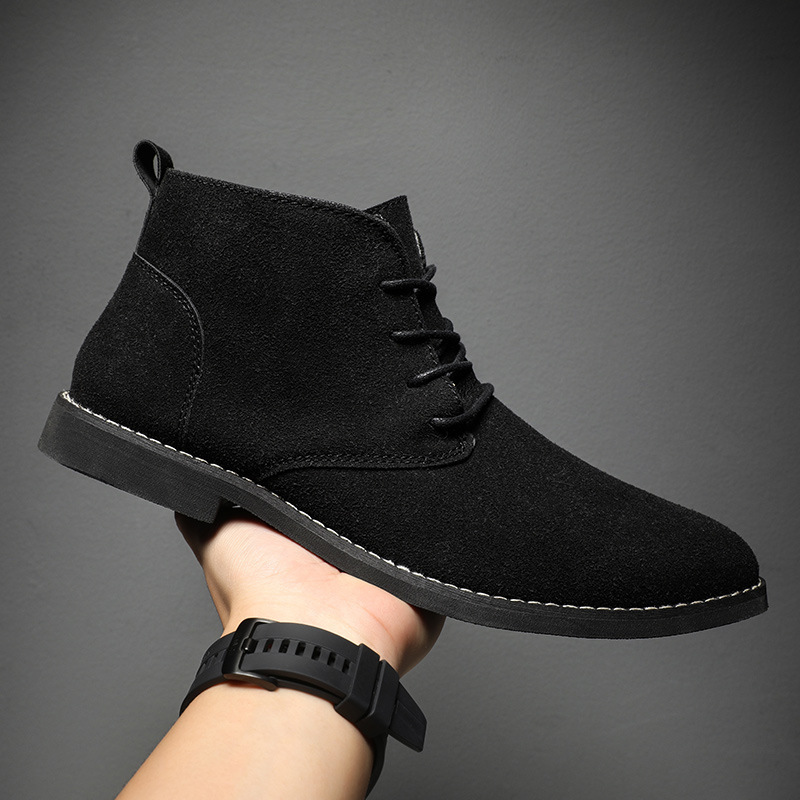 Men Formal Wear With Boots - Sepatu Chelsea Cokelat Gaya Inggris untuk