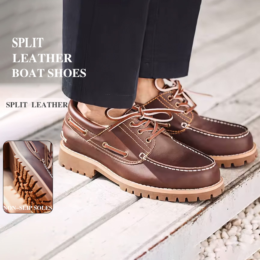 Men Formal Wear With Boots - Sepatu Pria Vintage Maden Model Boat