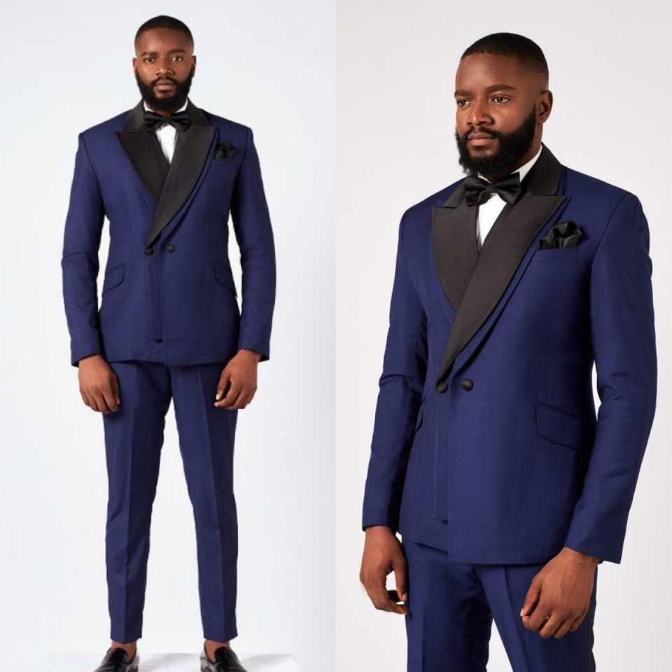 Men Formal Wear Modern - Tuksedo Pernikahan Formal Kerah Runcing Jas