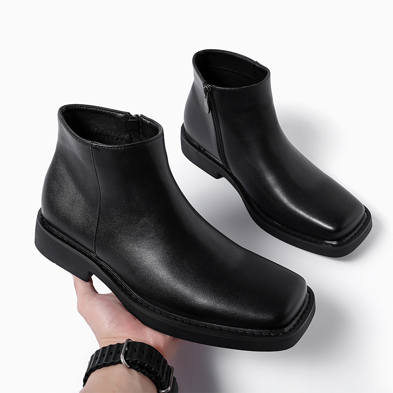 Sepatu kulit pria, sepatu mewa - Men Formal Wear With Boots ulasan dan harga