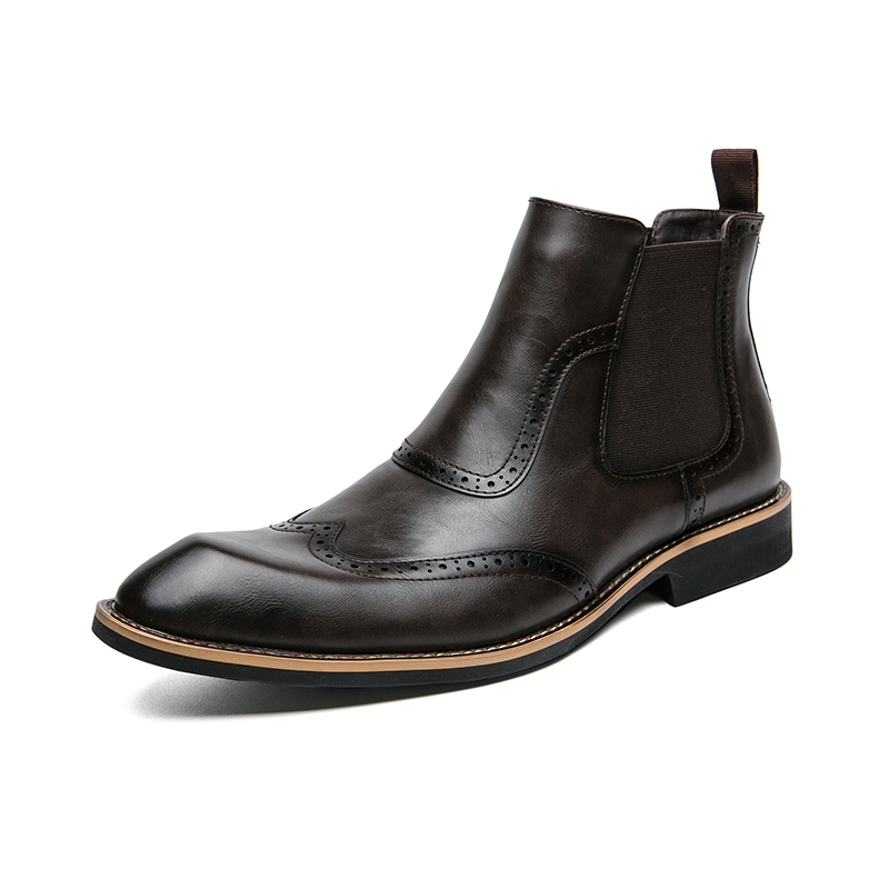 Sepatu bot kulit lunak untuk p - Men Formal Wear With Boots ulasan dan harga
