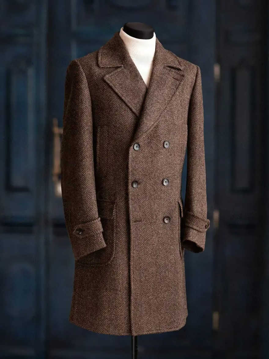 Mantel Herringbone Pria Modern - Men Formal Wear Modern ulasan dan harga