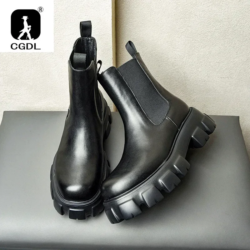 Sepatu bot kulit asli bersol t - Men Formal Wear With Boots ulasan dan harga