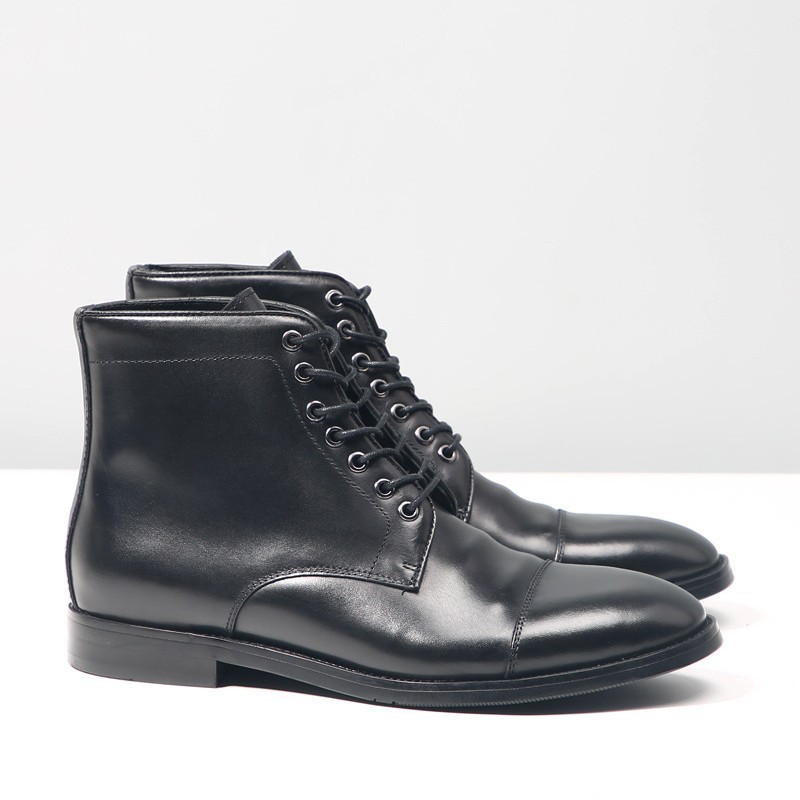 Sepatu Boots Kulit Asli Buatan - Men Formal Wear With Boots ulasan dan harga