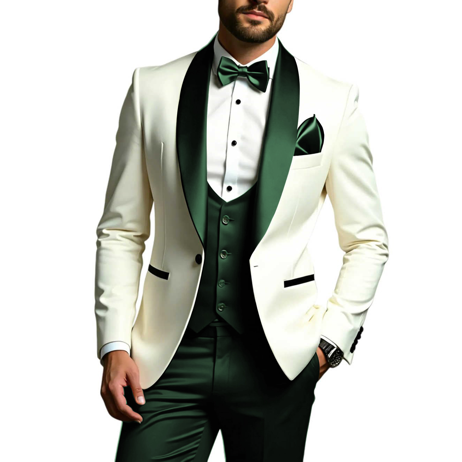 Setelan Jas Pria 3 Potong Slim - Men Formal Wear Modern ulasan dan harga